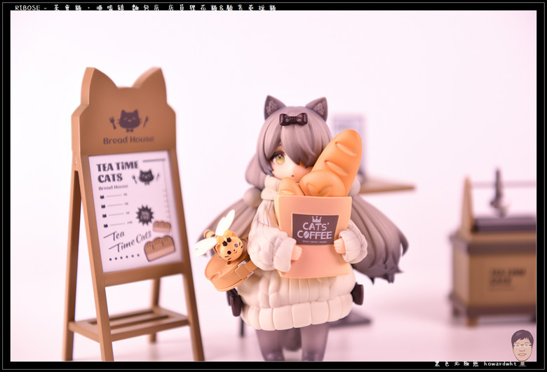 點我看大圖 【開箱】RIBOSE - 茶會貓.喵嗚鎮 麵包店 店員狸花貓 & 顧客英短貓