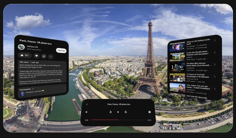 Youtube 原生 App 登上 Apple Vision Pro！提供更多沉浸感內容體驗 最高支援 8K 播放！