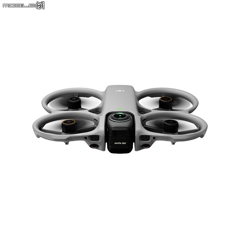 DJI Avata 360 正面, 全景穿越機設計, 涵道槳保