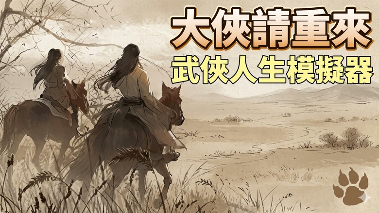 《大俠請重來》文字武俠人生模擬器 當木匠、鐵匠、礦工或漁夫 也可以拜入各大門派一步步成為掌門 | 尋找失傳武學、結識武林豪傑 遇見來自 金庸、古龍 武俠世界中的經典人物 正邪之路、命運奇遇 由你決定
