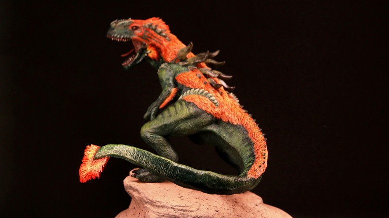 MTG魔法風雲會主題雕塑-《依夏蘭時空恐龍霸者-烈陽化身基撒斯》