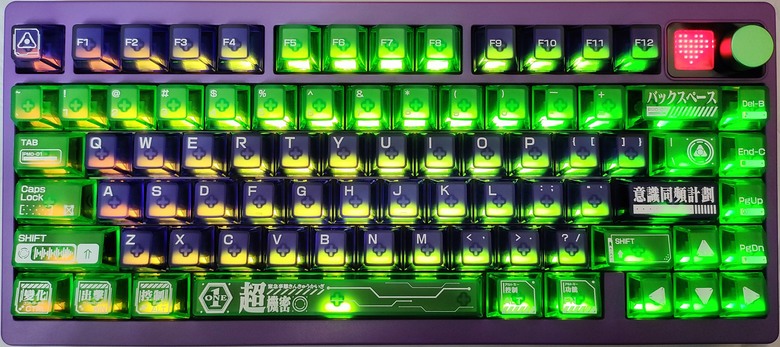 鍵盤開箱：PMO P75 75% 塑料鍵盤-初號機配色