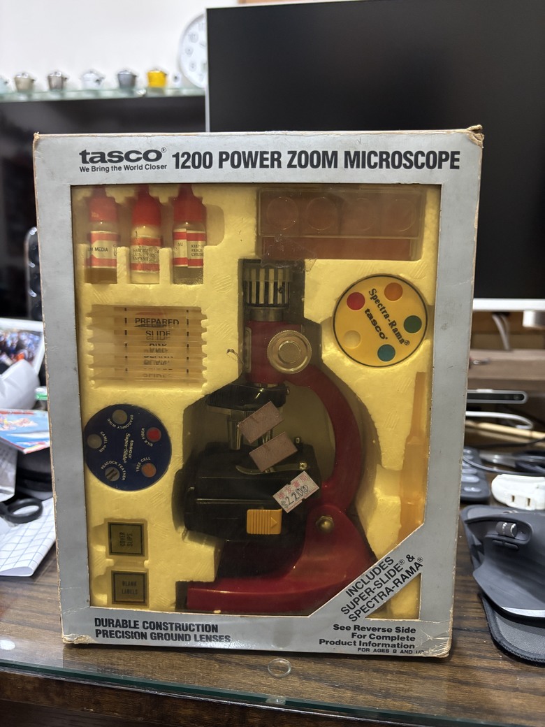 穿越30年的時空膠囊：1989年Tasco 1200X顯微鏡開箱