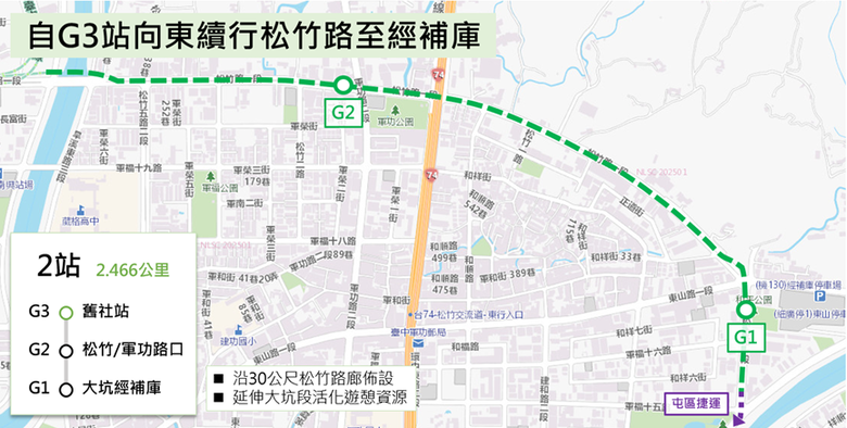 點我看大圖 🌟 北屯【純大3房新案】綠線捷運G1延伸話題 朝南高樓層無限棟距萬坪公園 周遭公園環繞 社區單純均質宅 空拍分享