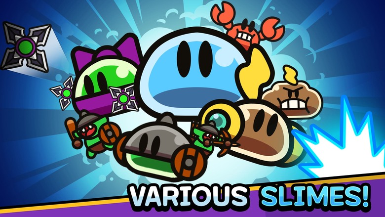 《Slime Quest》Q萌史萊姆可愛畫風 當MMORPG玩家成為掠奪者 你將化身倖存史萊姆英雄 對抗無窮無盡的追殺者 | 簡單操作 移動閃避攻擊、升級技能組合 挑戰人類與矮人等強敵與終極 Boss