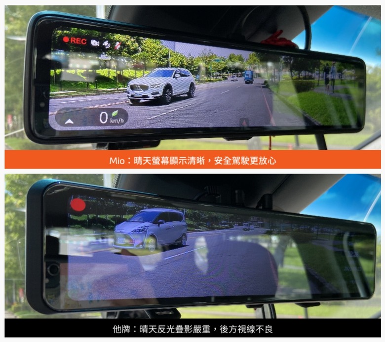 Mio瞻前顧後，還能環顧四周！(MiVue R888W3三鏡頭後視鏡型行車記錄器開箱分享)