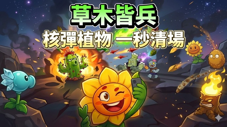 《草木皆兵》3月25日 正式上線 植物大戰殭屍題材 細胞保衛戰類型的塔防玩法 | 塔防 × Roguelike 瘋狂開打！植物全變核武級輸出 番茄、蔥劍客、竹林神龍直接轟爆全場 死守防線