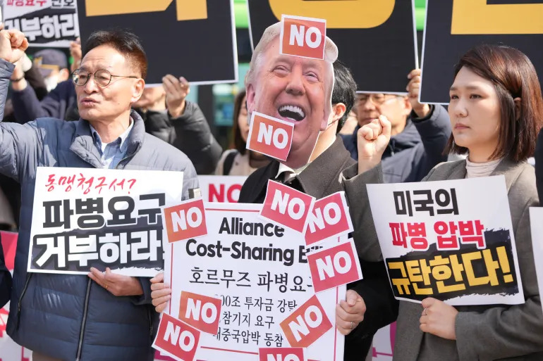 韓國爆發抗議活動，反對川普。台灣有人敢提出美國抗議活動嗎？