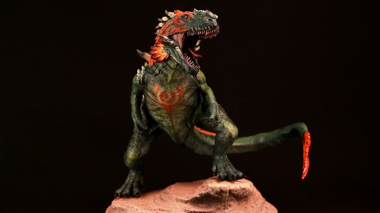 MTG魔法風雲會主題雕塑-《依夏蘭時空恐龍霸者-烈陽化身基撒斯》