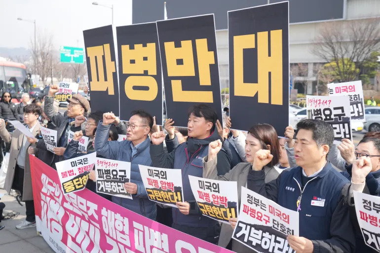 韓國爆發抗議活動，反對川普。台灣有人敢提出美國抗議活動嗎？