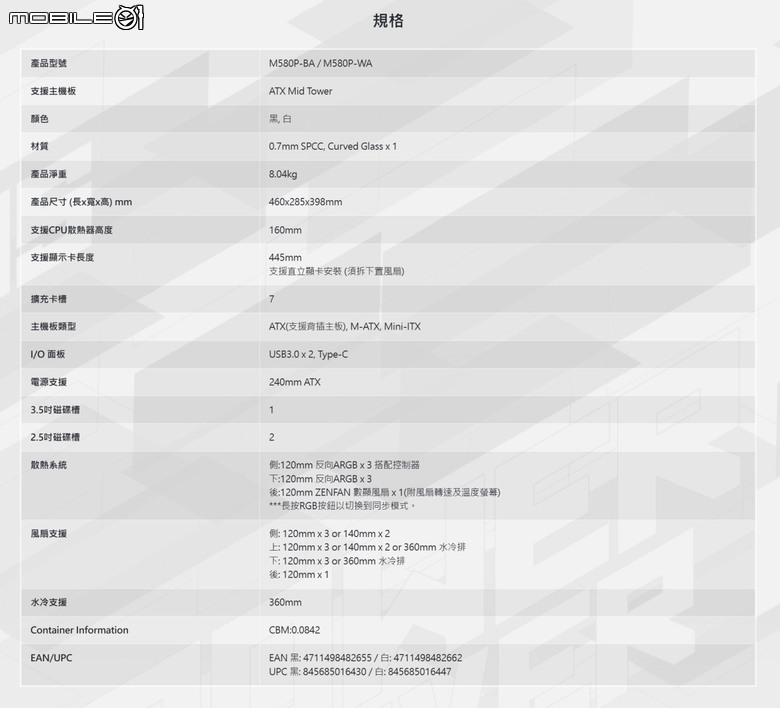 誠意升級 全漢M580 Pro 完整曲面玻璃海景機殼