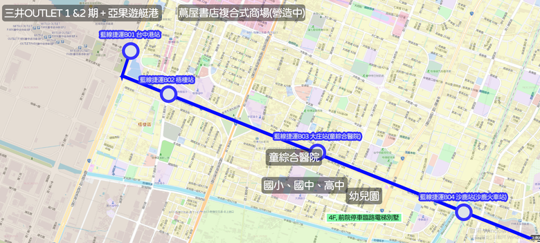 點我看大圖 🌟 梧棲【4F近成屋電梯豪墅】藍線捷運B3站 戶戶臨路 前院停車 朝南帝王座向 先建後售電梯豪墅 空拍分享