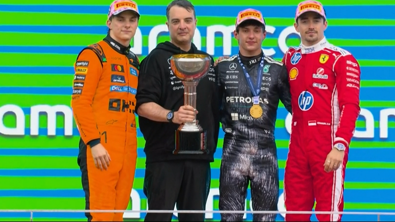 點我看大圖 ANTONELLI 成為F1史上最年輕桿位車手及正賽 Pole to win首勝!