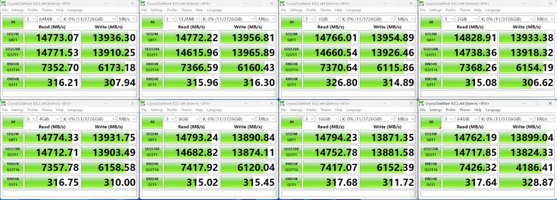 【開箱簡測】Corsair MP700 Pro XT 4TB PCIe Gen5.0 x4 NVMe SSD X870E/Z890 雙平台效能簡測 (圖多)