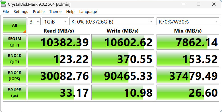 【開箱簡測】Corsair MP700 Pro XT 4TB PCIe Gen5.0 x4 NVMe SSD X870E/Z890 雙平台效能簡測 (圖多)