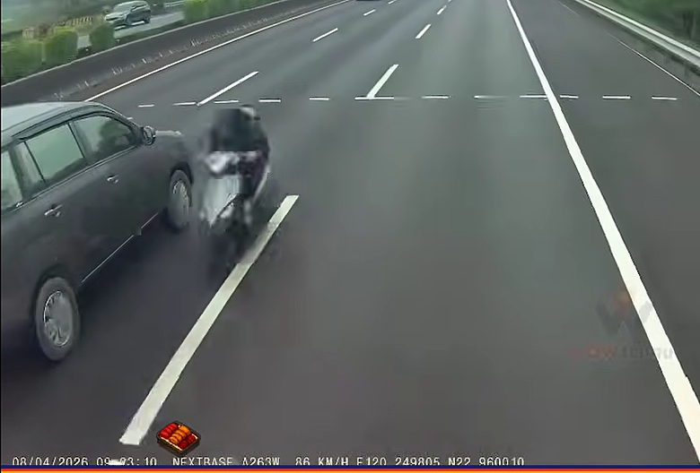 國道上機車騎士與貨車司機發生行車糾紛