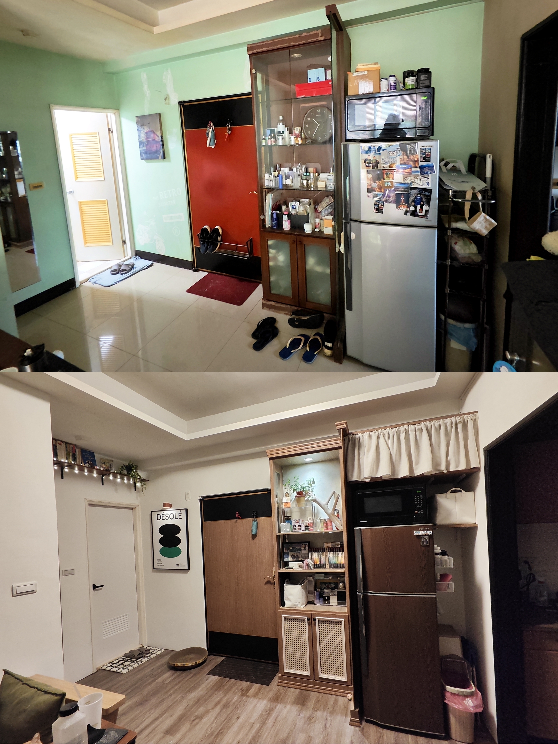 門口改造後成果,DIY舊屋翻新對比