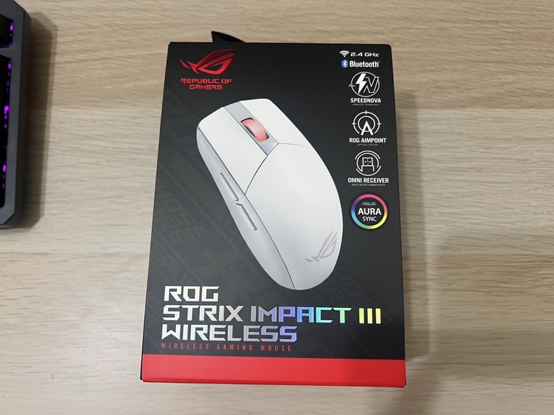 ［輕開箱］ROG IMPACT III 月光白 無線電競滑鼠