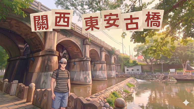 【百年石橋下的秘境:關西 東安古橋🚶➡️探索】感受🏟️大正浪漫的石造建築之美 #安哥遊蹤