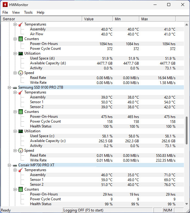 【開箱簡測】Corsair MP700 Pro XT 4TB PCIe Gen5.0 x4 NVMe SSD X870E/Z890 雙平台效能簡測 (圖多)