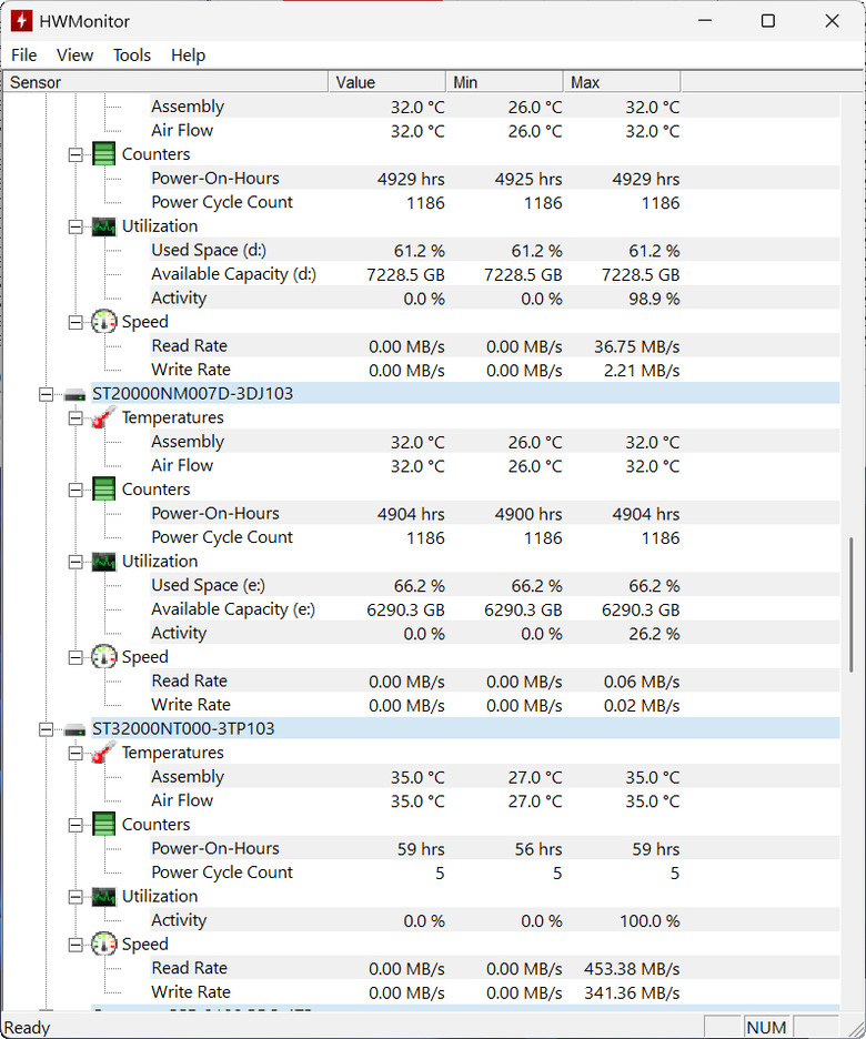【開箱簡測】Seagate NAS (那嘶狼) IronWolf Pro 32TB ST32000NT000 硬碟效能簡測 (圖多)