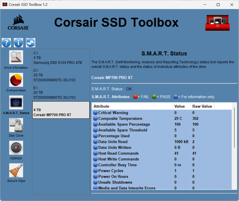 【開箱簡測】Corsair MP700 Pro XT 4TB PCIe Gen5.0 x4 NVMe SSD X870E/Z890 雙平台效能簡測 (圖多)