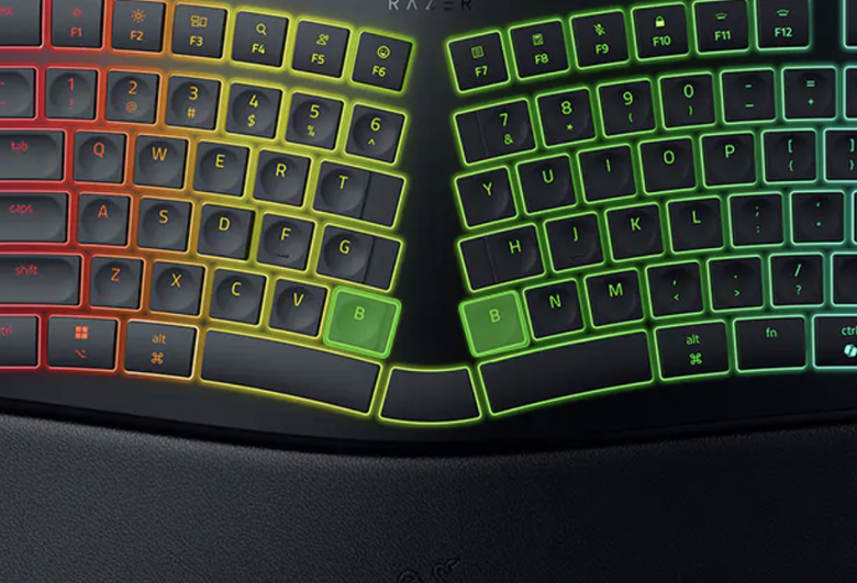 Razer 推出分離設計的人體工學鍵盤 Pro Type Ergo 具備特殊雙 B 鍵與巨集快速鍵增加使用效率！