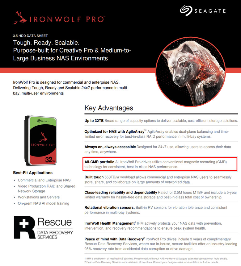 【開箱簡測】Seagate NAS (那嘶狼) IronWolf Pro 32TB ST32000NT000 硬碟效能簡測 (圖多)