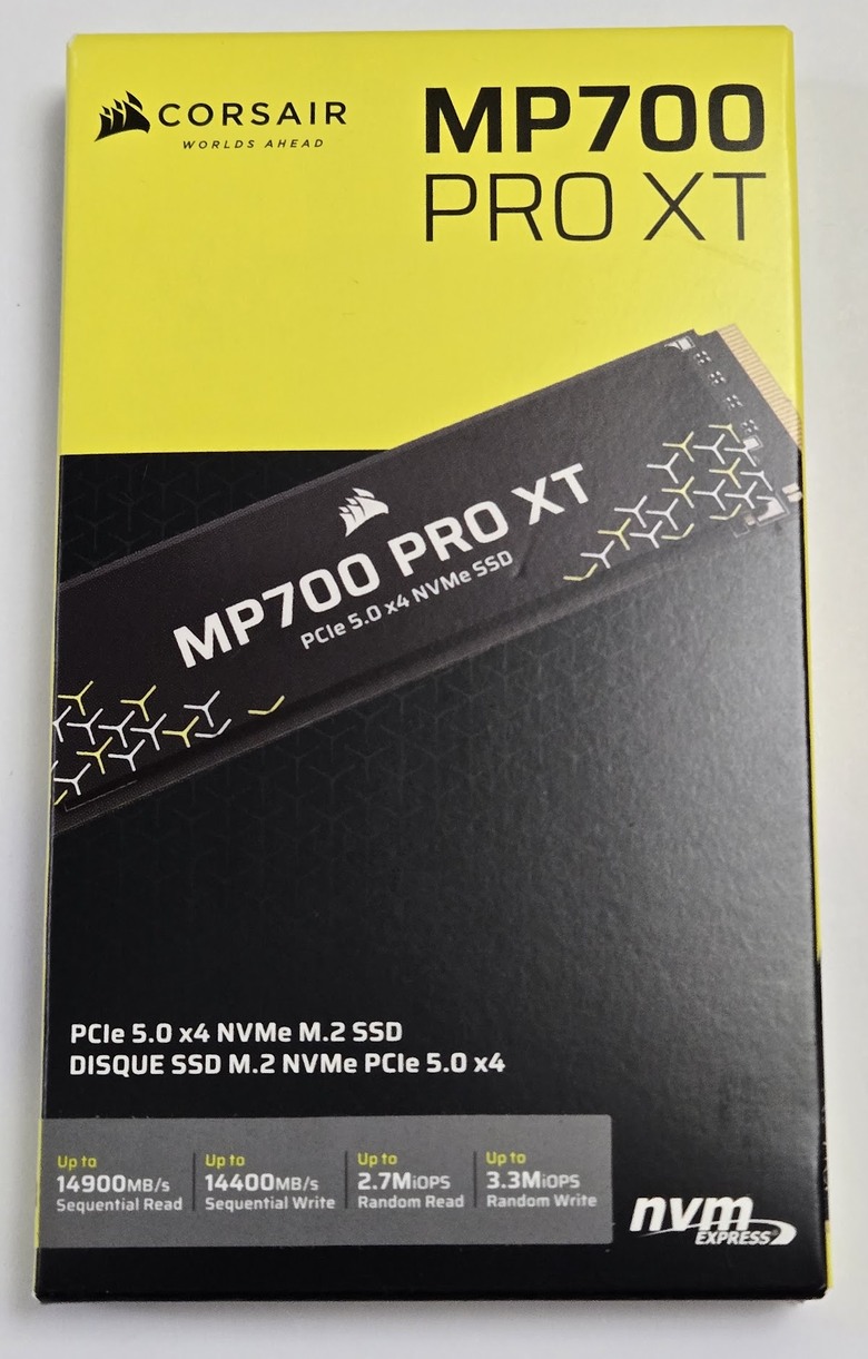 【開箱簡測】Corsair MP700 Pro XT 4TB PCIe Gen5.0 x4 NVMe SSD X870E/Z890 雙平台效能簡測 (圖多)