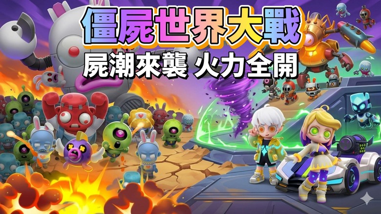《僵屍世界大戰: 暴風》Zombie World War: Storm 4月10日 通知上架 末日開戰！屍潮來襲 極限割草爽感全面爆發 | Roguelike 隨機技能組合 每一局都是全新戰術挑戰