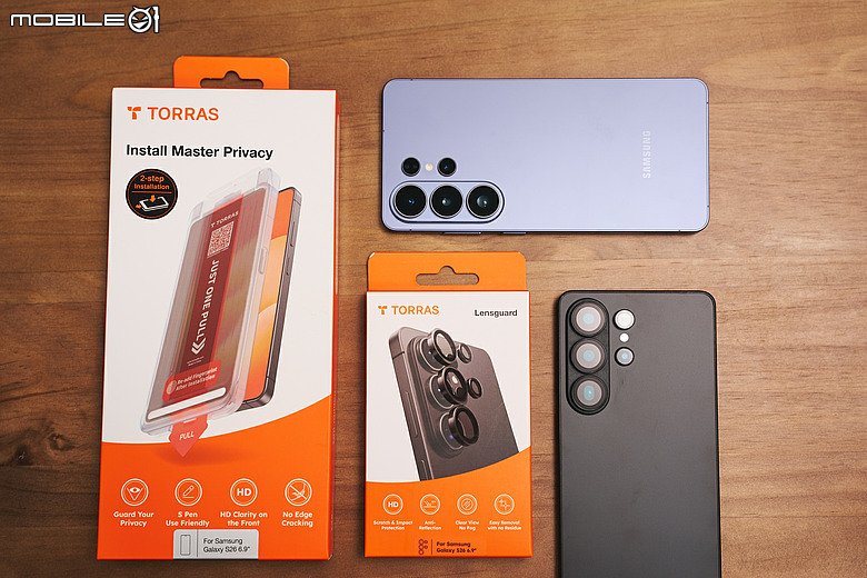 點我看大圖 Samsung S26 Ultra手機殼開箱-TORRAS Ostand Spin Air 保護殼、保護貼、鏡頭貼全系列實測