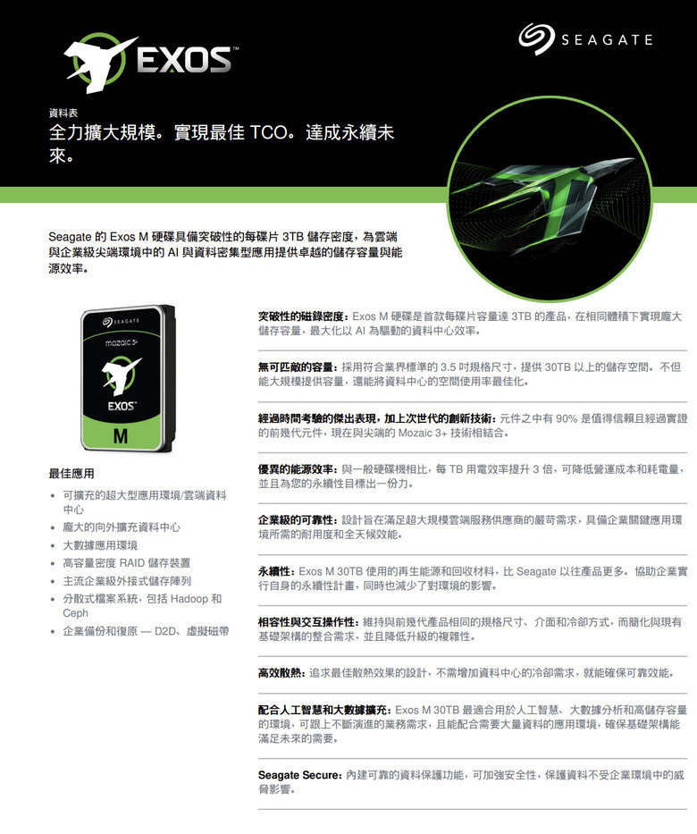【開箱簡測】Seagate Exos M 32TB ST32000NM004K 硬碟效能簡測 (圖多)