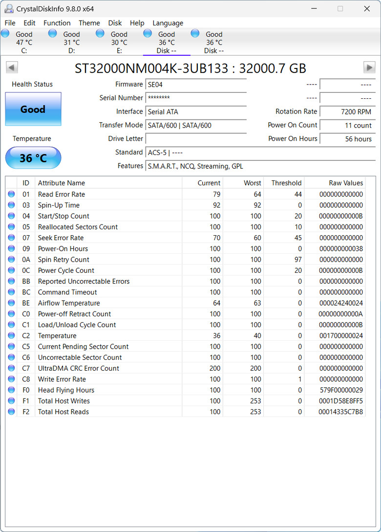 【開箱簡測】Seagate Exos M 32TB ST32000NM004K 硬碟效能簡測 (圖多)