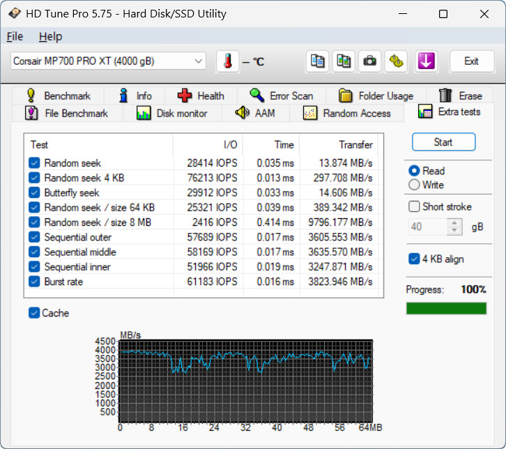 【開箱簡測】Corsair MP700 Pro XT 4TB PCIe Gen5.0 x4 NVMe SSD X870E/Z890 雙平台效能簡測 (圖多)