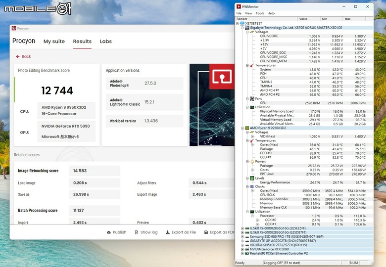 AMD Ryzen 9 9950X3D2 Dual Edition 處理器開箱實測 多核遊戲效能兼具的地表最強消費級處理器
