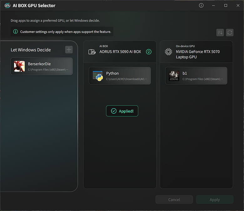 點我看大圖 有時候就只是要一個簡單的解法:AI BOX GPU Selector