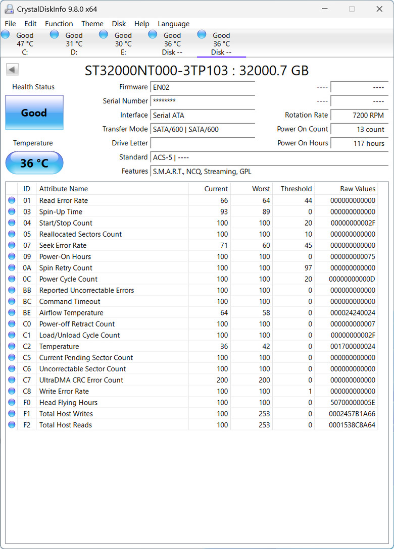 【開箱簡測】Seagate Exos M 32TB ST32000NM004K 硬碟效能簡測 (圖多)