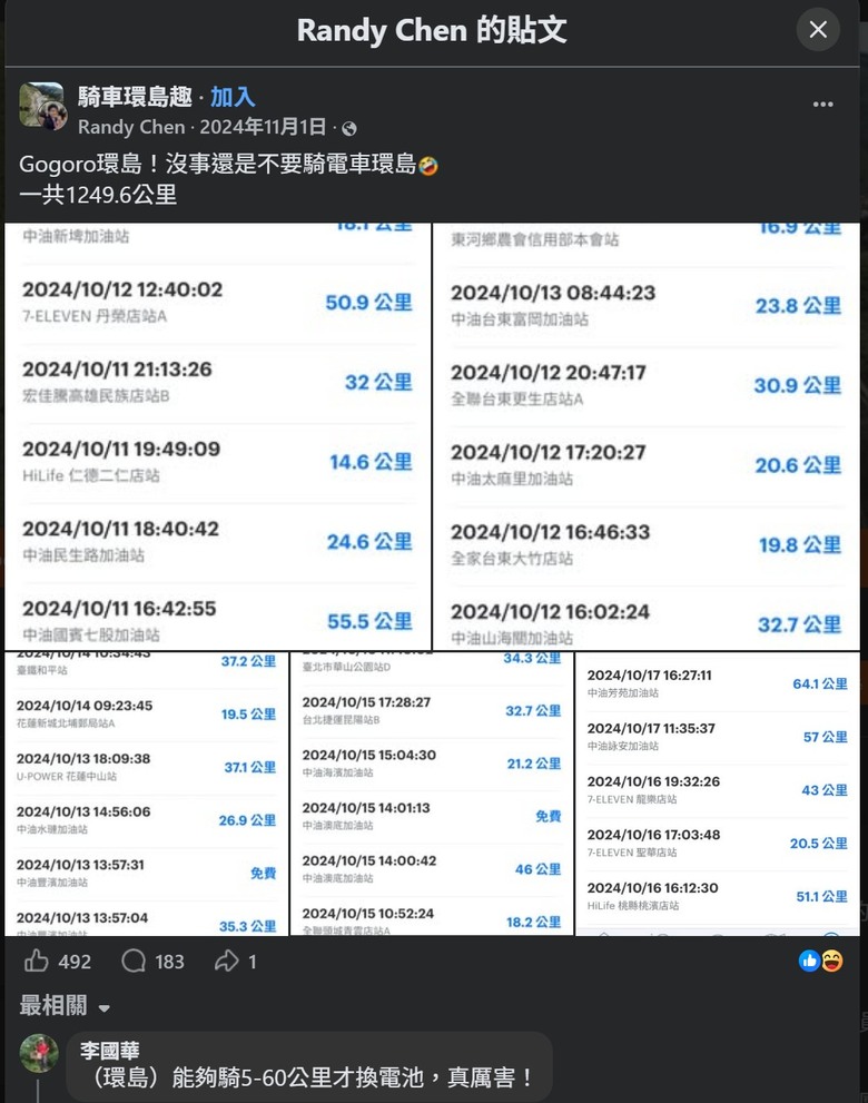 電動機車環島的話題