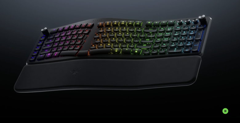 Razer 推出分離設計的人體工學鍵盤 Pro Type Ergo 具備特殊雙 B 鍵與巨集快速鍵增加使用效率！