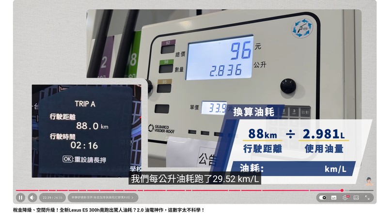 lexus ES300H 五米大車 油耗 2X ，177萬起