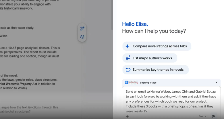 Google 將 Gemini 3.1 加到 Chrome 瀏覽器裡了！用 AI 瀏覽網頁、彙整 Gmail 還可以直接生圖