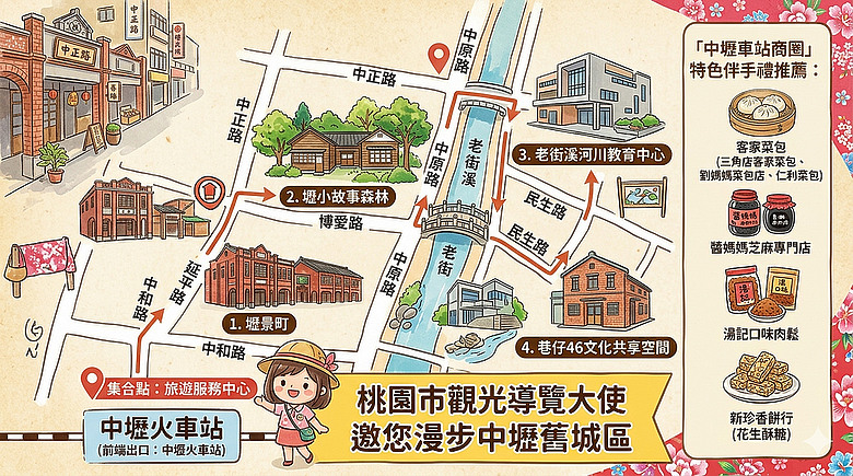 桃園市觀光導覽大使帶路！細品中壢舊城區的獨特魅力