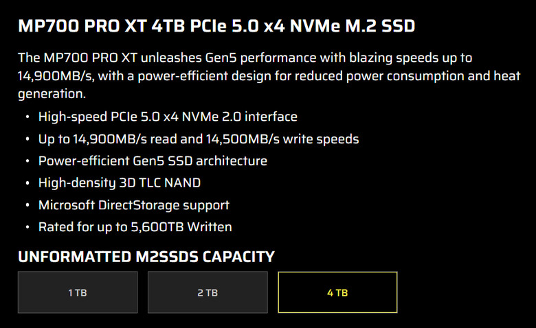 【開箱簡測】Corsair MP700 Pro XT 4TB PCIe Gen5.0 x4 NVMe SSD X870E/Z890 雙平台效能簡測 (圖多)