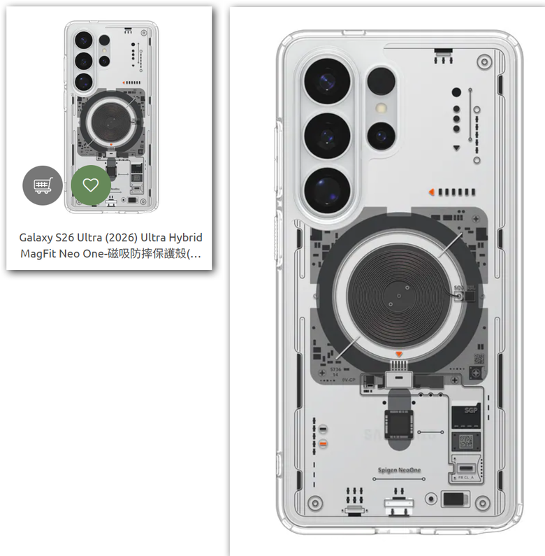 點我看大圖 Samsung Galaxy S26 Ultra 25W 快充 + Anker Prime MagSafe Charger + Spigen Ultra Hybrid MagFit Neo One