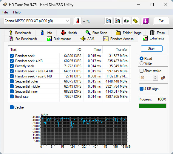 【開箱簡測】Corsair MP700 Pro XT 4TB PCIe Gen5.0 x4 NVMe SSD X870E/Z890 雙平台效能簡測 (圖多)