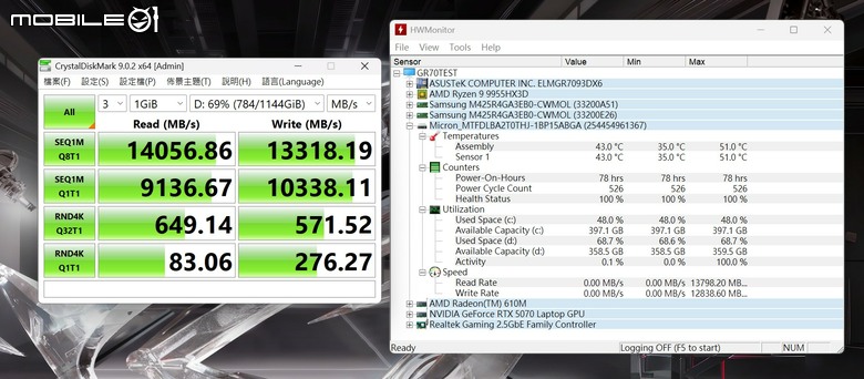 點我看大圖 ROG GR70 小型電競桌機開箱實測 搭配最強 AMD 9955X3D 處理器的迷你巨人