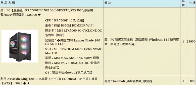 套裝機