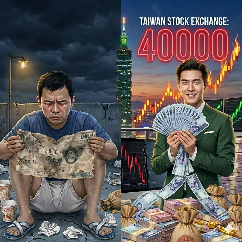 台股突破40000點。新記錄。