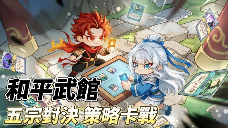 《和平武館》5月20日公測開啟 Q萌武俠題材 爐石戰記 集換式卡片策略對戰玩法 | 禮包碼、兌換碼、虛寶碼 | 化身年輕掌門 加入拳、劍、玄、氣、密五大宗門 打造專屬武學牌組 與天下高手展開巔峰對決