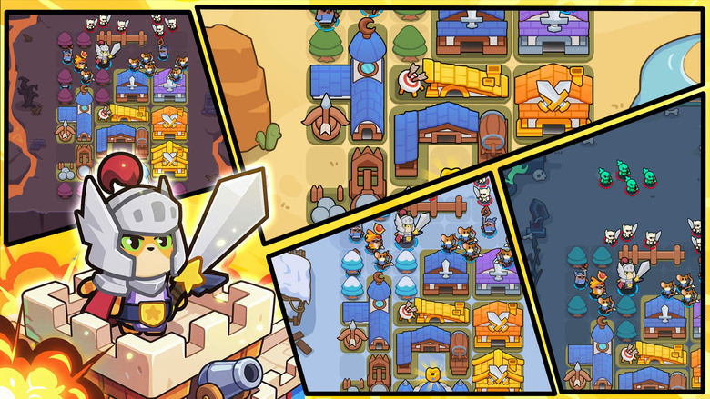 《堡壘英雄：策略益智》Fortress Hero 4月30日更新 Q版卡通風格 塔防×空間合併×燒腦解謎三合一 | 運用 Roguelike 隨機強化防禦流派 合併建築升級戰力 抵禦無限波次敵人進攻